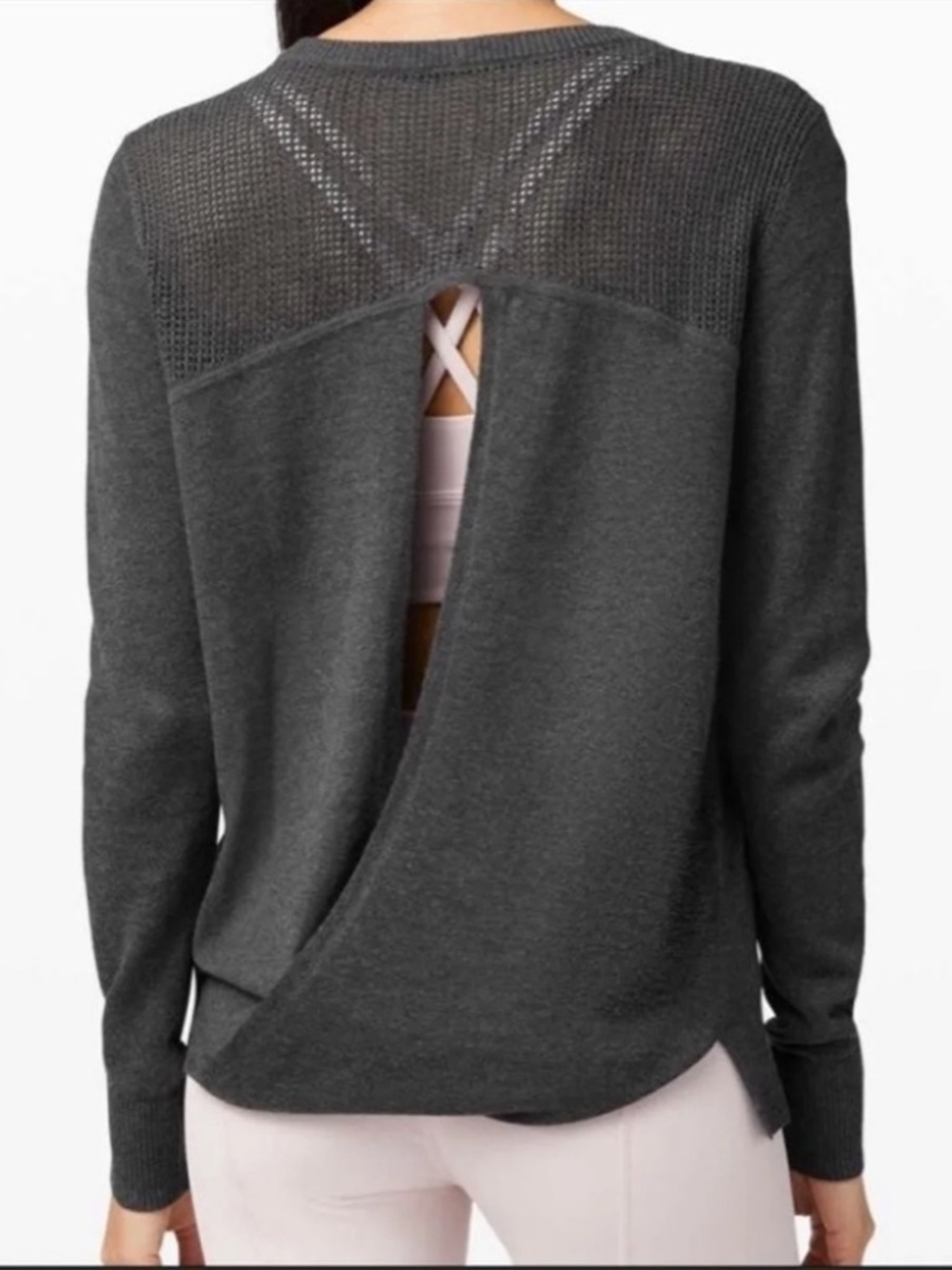 Lululemon Back to Balance Sweater Open Back size 8